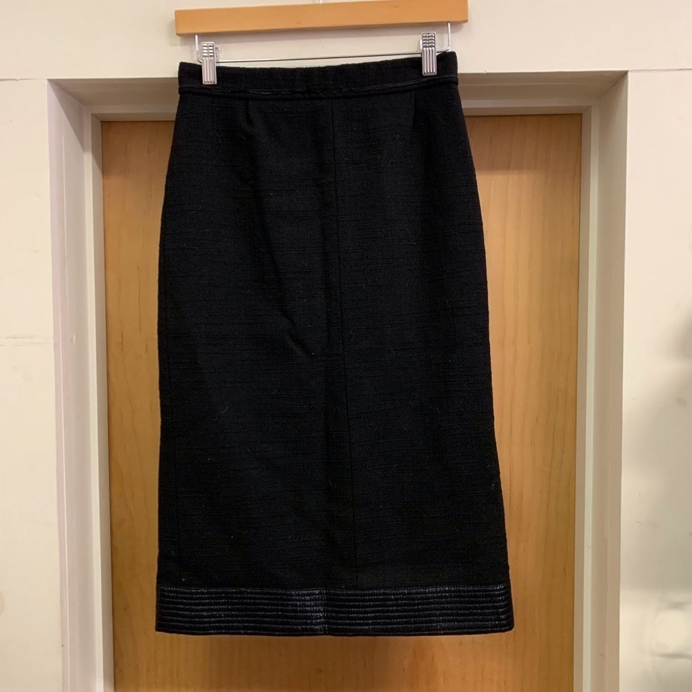 Marc Jacobs Black Back Slit Midi Pencil Skirt size 4
